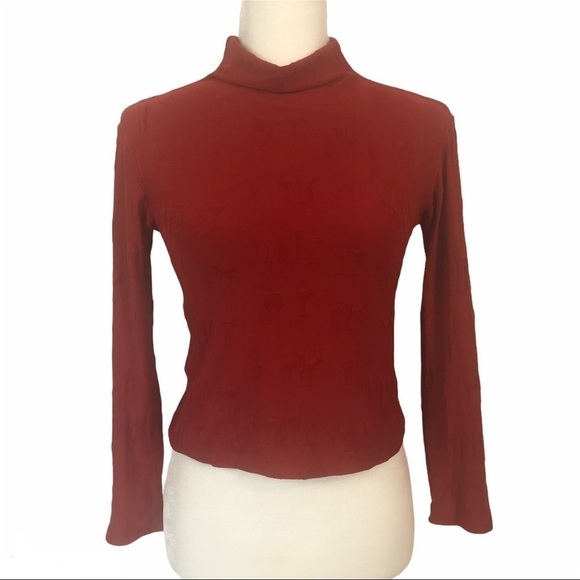 Forum Tops - Body Con Second Skin Cocktail Print Shirt